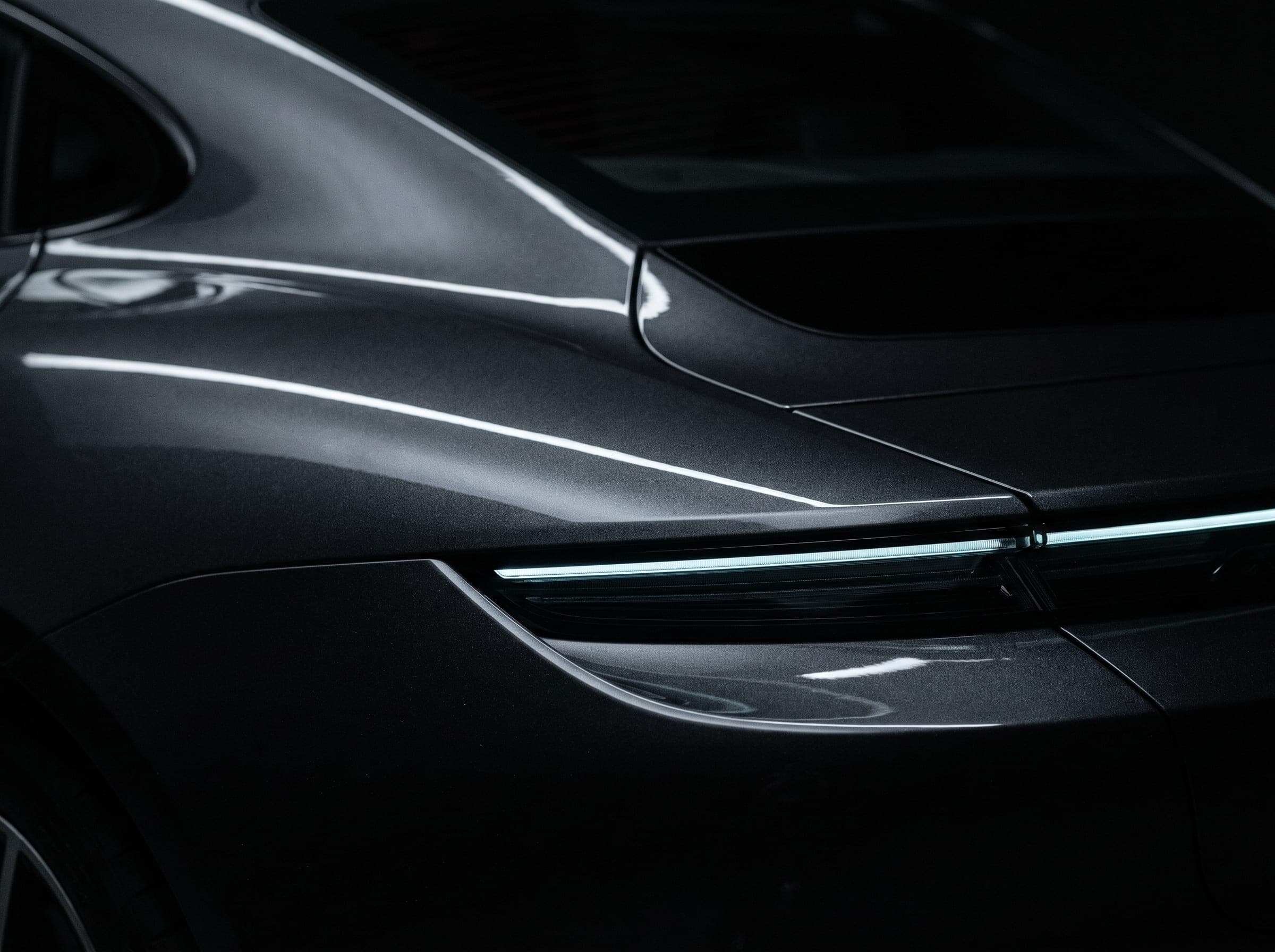 Nocturne EV concept: macro of the rear haunch and light signature